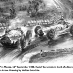 The Silver Arrows Drawing by Walter Gotschke